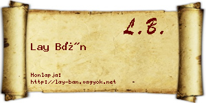 Lay Bán névjegykártya